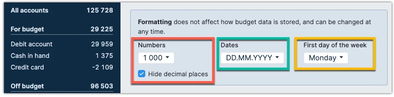 Image with 3 different colored boxes